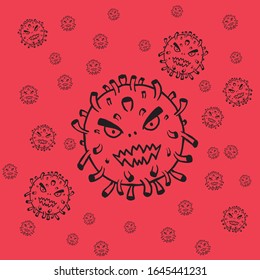 corona virus vector illustration. virus pattern