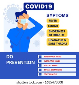 Corona Virus Vector Illustration Poster Campaign