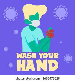 Corona Virus Vector Illustration Poster Campaign