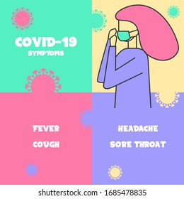 Corona Virus Vector Illustration Poster Campaign