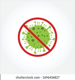 Corona Virus Vector Illustration. Spread and Concept of Icon of Stopping Corona Virus