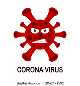 corona virus vector illustration.for sticker or icon