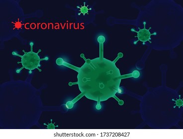 Corona virus in vector image