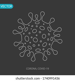 Corona Virus Vector Line, Info graphic, Logo, symbol