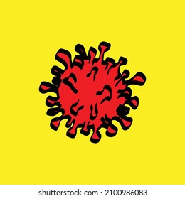 corona virus vector logo design
