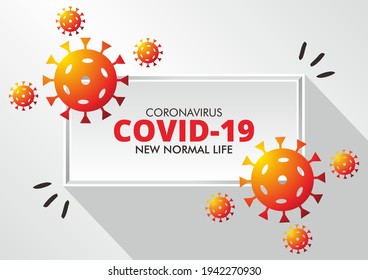 Corona virus vector logo. Stop Covid-19 sign. good for banner, poster and other promotion media