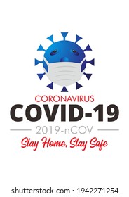 Corona virus vector logo. Stop Covid-19 sign. good for banner, poster and other promotion media