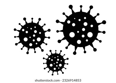 Vector de virus Corona en fondo blanco
