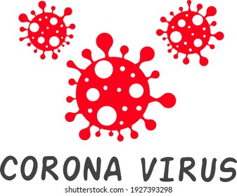 vector de virus de corona de color rojo  