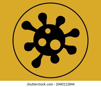 Corona virus Vector Road Sign
