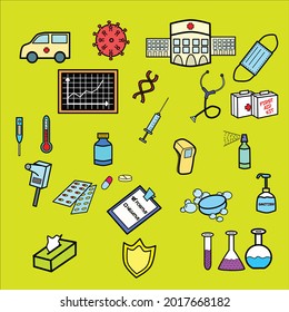 Corona virus vector set, covid-19 bundle set