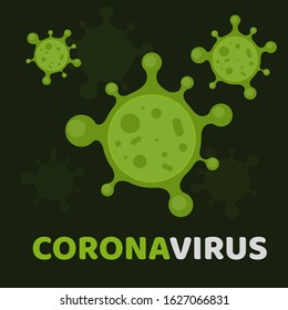 Corona virus. Vector simulates the viral infection of the corona virus in China.