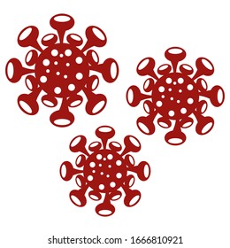 Vektorillustration des Corona-Virus. Corona-Virus in Wuhan