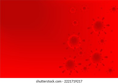 Corona virus vector. Corona Virus in Wuhan. Red Background. Vector Illustration.