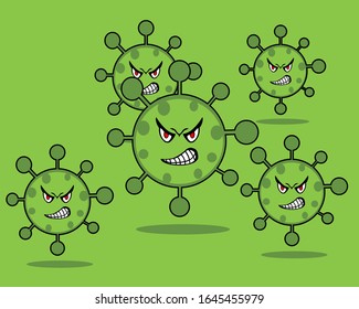 Corona virus vector, Corona virus in Wuhan, Simple China corona virus vector
