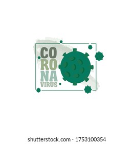 corona virus vetor in logo design