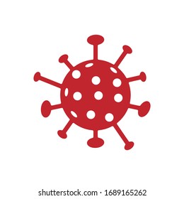 Corona Virus. virion of Coronavirus on white background. 2019-nCoV. the virus that caused epidemic of pneumonia in China. Vector illustration for science and medical use