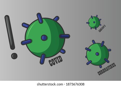 Corona Virus Warning Vector Illustration