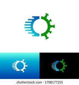 corona virus and water for hand sanitizer logo