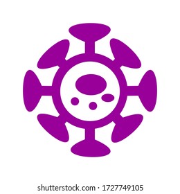 Corona-Virus mit weißem Hintergrund. Vector-Illustration für Wissenschaft und Medizin 