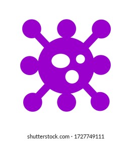 Corona virus with a white background. Vector illustration for scientific and medical 