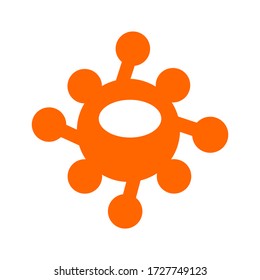 Corona virus with a white background. Vector illustration for scientific and medical 