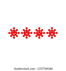 Corona virus with a white background. Vector illustration for scientific and medical 