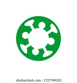 Corona virus with a white background. Vector illustration for scientific and medical 
