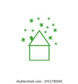 Corona virus written in typography poster design.Save planet from corona virus.Stay safe,stay inside home.Prevention from virus.