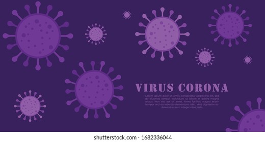 corona virus in Wuhan background illustration with simple text