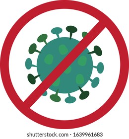 Corona Virus in Wuhan, China, 2019 nCov. Anti-virus symbol /icon