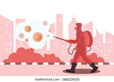 corona virus-2020/vector illustration fight and cure corona virus/ people fight virus concept/ corona viruses vaccine concept/ end of 2019/ don't be afraid of the corona virus 