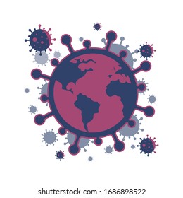 Corona virus/covid-19/ 2019-nCoV. world Corona virus attack concept. Concept of fight against virus, danger and public health risk disease.