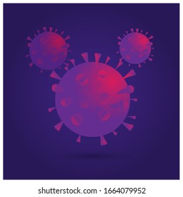 Corona Viruses & Cell Vector Template