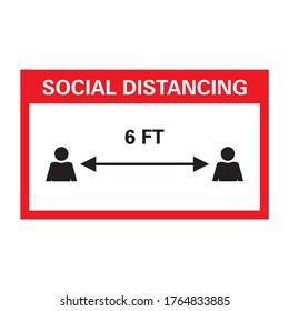 Corona Viurs COVID-19 Safety signage - Social Distancing, suitable for print