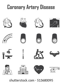 Coronary Artery Disease Symbol ( Ischemic Heart Disease , Myocardial Infraction )  Blood Clot, Plaque In Artery Restricting Blood Flow Icon