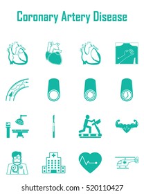 Coronary Artery Disease Symbol ( Ischemic Heart Disease , Myocardial Infraction )  Blood Clot, Plaque In Artery Restricting Blood Flow Icon