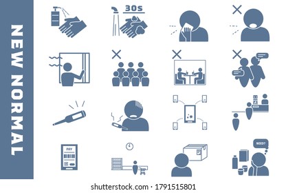 Corona's new lifestyle icon illustration set