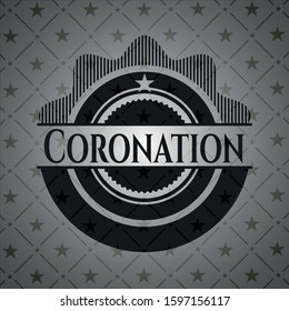 Coronation black emblem. Vintage. Vector Illustration. Detailed.