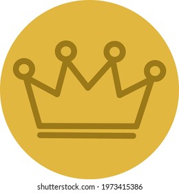 Krönungskrone, Symbolgrafik, Vektorgrafik auf weißem Hintergrund