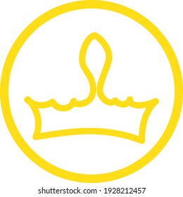 Coronation crown, illustration, vector on white background.