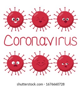 Coronaviridae. Covid19. 
Vector illustration. Suitable for printing. 