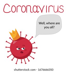 Coronaviridae. Covid19. 
Vector illustration. Suitable for printing. 