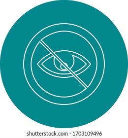 coronavirus 2019 cuidado no tocar los ojos riesgo infección ilustración vectorial color de imagen blanco y azul