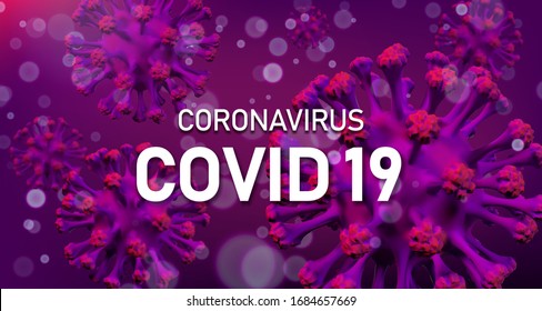 Coronavirus 2019 concept background. nCov wuhan influenza virus pandemic. Global health warning. Realistic Vector.