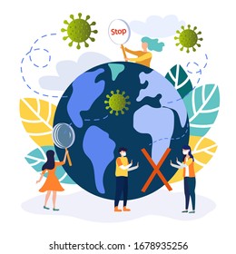 Coronavirus 2019. Corona virus icon.  pathogen Respiratory infection (asian flu outbreak). influenza pandemic. Corona-virus concept. Vector