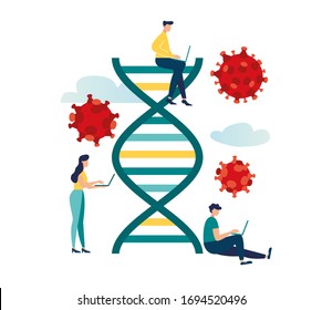 Coronavirus 2019 Flash nC0V, virus protection, vector illustration, pandemic health risk, drug search