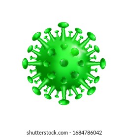 Coronavirus 2019 Icon 3D Illustration