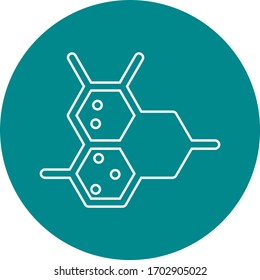 coronavirus 2019 molecular structure vectorized illustration blue background
