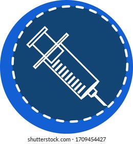 coronavirus 2019 pandemic vaccination drugs injectable syringes illustration vector image blue background